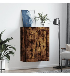 Armoire murale chêne fumé 69,5x34x90 cm bois d'ingénierie