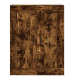 Armoire murale chêne fumé 69,5x34x90 cm bois d'ingénierie