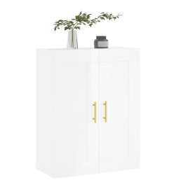 Armoire murale blanc brillant 69,5x34x90 cm bois d'ingénierie