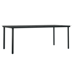 Ensemble à dîner de jardin coussins 7 pcs Résine tressée Verre