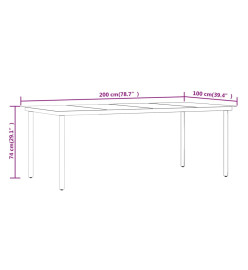 Ensemble à dîner de jardin coussins 7 pcs Résine tressée Verre