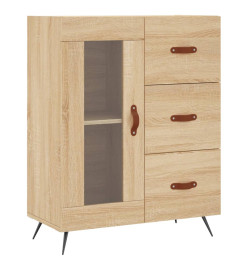 Buffet haut Chêne sonoma 69,5x34x180 cm Bois d'ingénierie