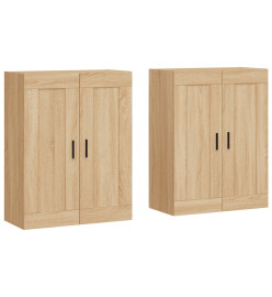 Armoires murales 2 pcs chêne sonoma bois d'ingénierie