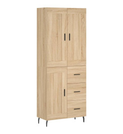 Buffet haut Chêne sonoma 69,5x34x180 cm Bois d'ingénierie