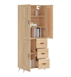 Buffet haut Chêne sonoma 69,5x34x180 cm Bois d'ingénierie