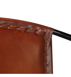 Chaise Marron Cuir véritable