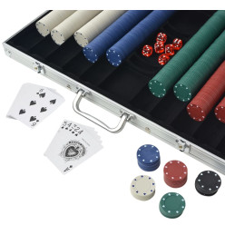 Jeu de poker avec 1000 jetons Aluminium