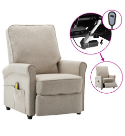 Fauteuil électrique de massage Crème Tissu