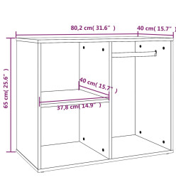 Armoire de dressing Blanc brillant 80x40x65cm Bois d'ingénierie