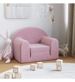 Canapé-lit pour enfants Rose Peluche douce