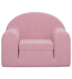 Canapé-lit pour enfants Rose Peluche douce