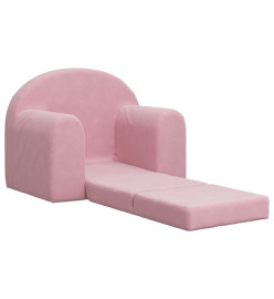 Canapé-lit pour enfants Rose Peluche douce