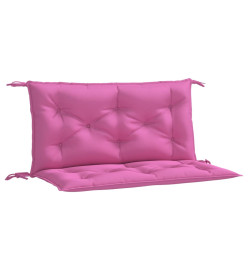 Coussins de banc de jardin lot de 2 rose 100x50x7 cm tissu