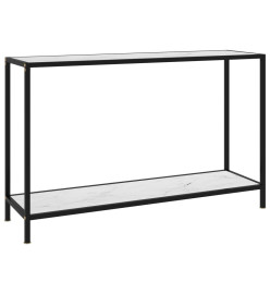 Table console Blanc 120x35x75 cm Verre trempé