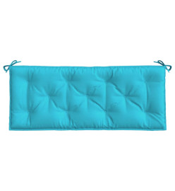 Coussin de banc de jardin turquoise 120x50x7 cm tissu