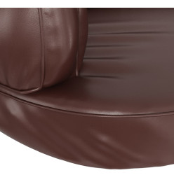 Lit pour chien ergonomique Mousse Marron 75x53 cm Similicuir