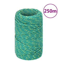 Corde de bateau Vert 2 mm 250 m Polypropylène