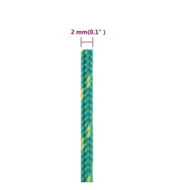 Corde de bateau Vert 2 mm 250 m Polypropylène