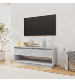 Meuble TV Gris béton 102x41x44 cm Aggloméré