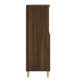 Buffet haut Chêne marron 60x36x110 cm Bois d'ingénierie