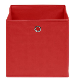 Boîtes de rangement 4 pcs Tissu intissé 28x28x28 cm Rouge