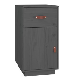 Bureau avec armoires Gris 135x50x75 cm Bois massif de pin