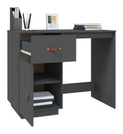 Bureau Gris 95x50x75 cm Bois massif de pin