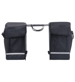 Sac de vélo double pour porte-bagages étanche 35 L Noir