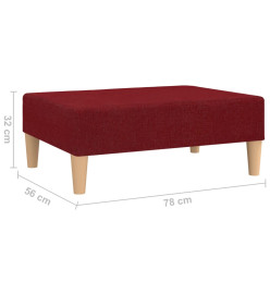 Repose-pied Rouge bordeaux 78x56x32 cm Tissu