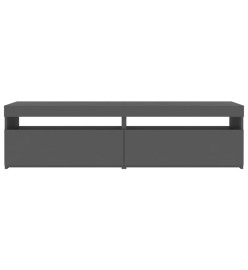 Meubles TV 2 pcs avec lumières LED Gris 75x35x40 cm