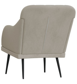 Fauteuil Gris clair 63x76x80 cm Velours