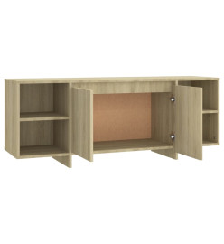 Meuble TV chêne sonoma 130x35x50 cm bois d'ingénierie