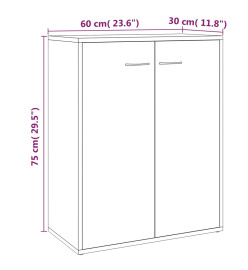 Buffet Chêne fumé 60x30x75 cm Bois d'ingénierie