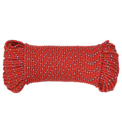 Corde de bateau Rouge 4 mm 25 m Polypropylène