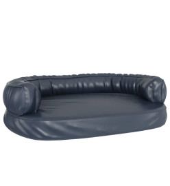 Lit pour chien ergonomique Mousse Bleu foncé 88x65cm Similicuir