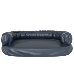 Lit pour chien ergonomique Mousse Bleu foncé 88x65cm Similicuir