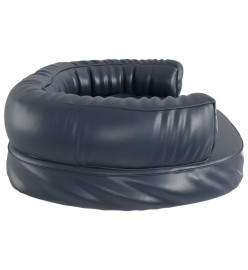 Lit pour chien ergonomique Mousse Bleu foncé 88x65cm Similicuir