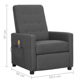 Fauteuil de massage Gris clair Tissu