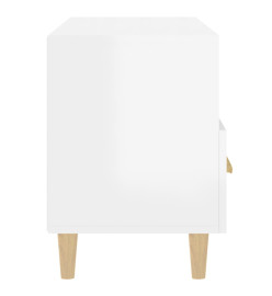 Meuble TV Blanc brillant 80x36x50 cm Bois d'ingénierie