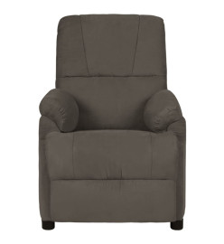 Fauteuil de massage Gris foncé Similicuir daim