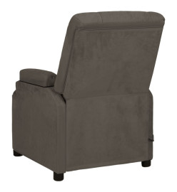 Fauteuil de massage Gris foncé Similicuir daim