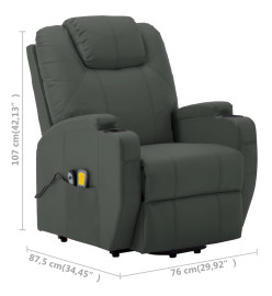 Fauteuil de massage Anthracite Similicuir