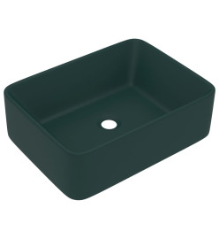 Lavabo de luxe Vert foncé mat 41x30x12 cm Céramique