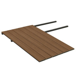 Panneaux de terrasse et accessoires WPC Marron/gris 15 m² 4 m