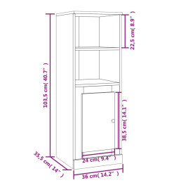 Buffet haut sonoma gris 36x35,5x103,5 cm bois d'ingénierie