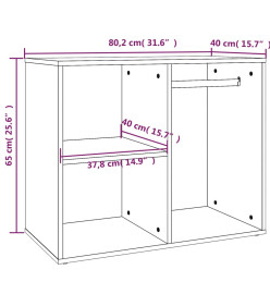 Armoire de dressing Sonoma gris 80x40x65 cm Bois d'ingénierie