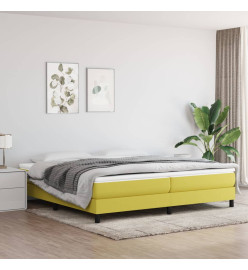 Sommier à ressorts de lit Vert 200x200 cm Tissu