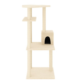 Arbre à chat avec griffoirs en sisal crème 123 cm