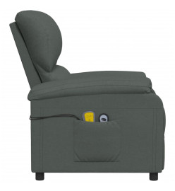 Fauteuil électrique de massage Gris foncé Tissu