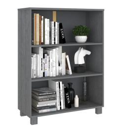 Bibliothèque HAMAR Gris foncé 85x35x112 cm Bois de pin massif